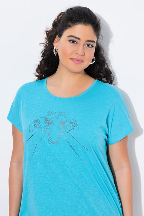 Produktbild Ulla Popken T-Shirt, Metallic-Tiermotiv, Oversized, Rundhals, Halbarm (42, 44)