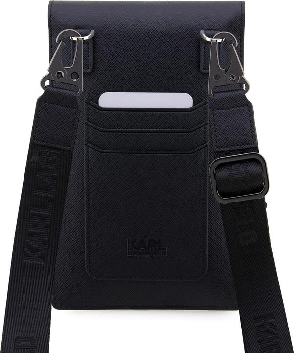 Karl Lagerfeld Torebka KLWBSAKCPMK czarny/black Saffiano Karl & Choupette (Apple iPhone 15)