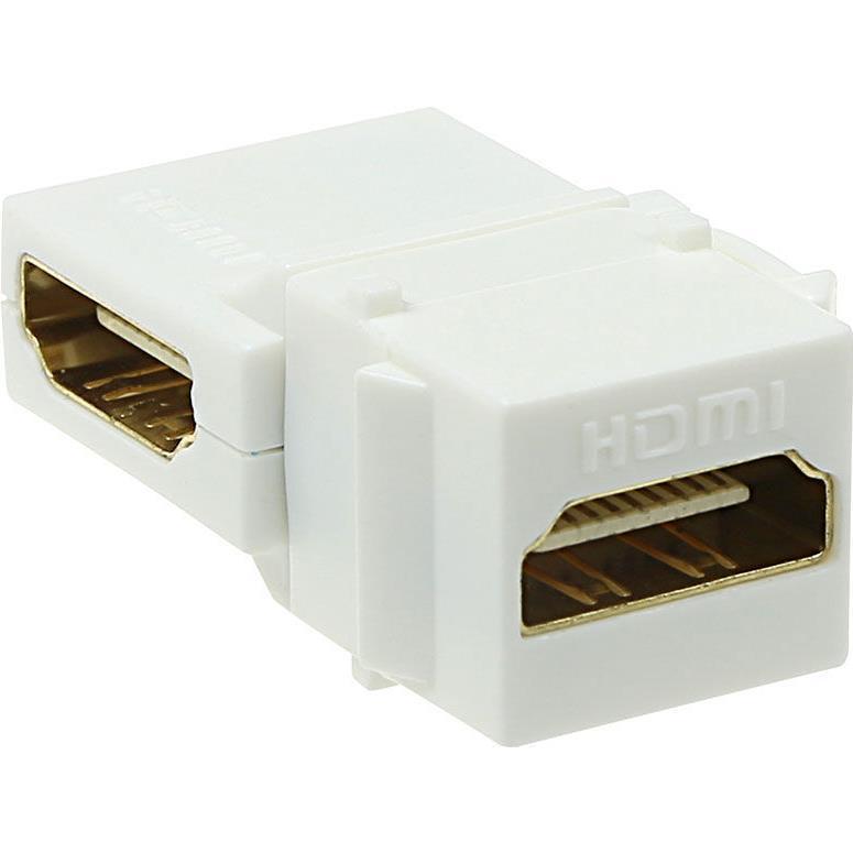 ACT Keystone coupler HDMI female-female angled, Server Zubehör, Weiss