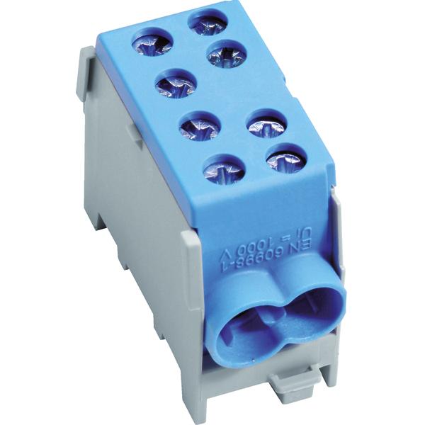 Hager, Verteilerschrank Zubehör, Hauptleitungsabzweigklemme KH35N 1polig 2x35-2x25qmm IP20 Farbe:Blau