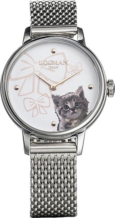 Actual product image Locman Italy Ladies Watch 1960 Fantasy Cat Ref. F253A08S-00WHGA1B0 (Analogue wristwatch, 32 mm)