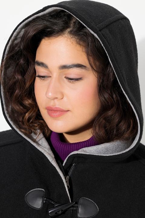 Produktbild Ulla Popken Dufflecoat, A-Linie, Wollmischung, Kapuze, Knebelknöpfe (42, 44)