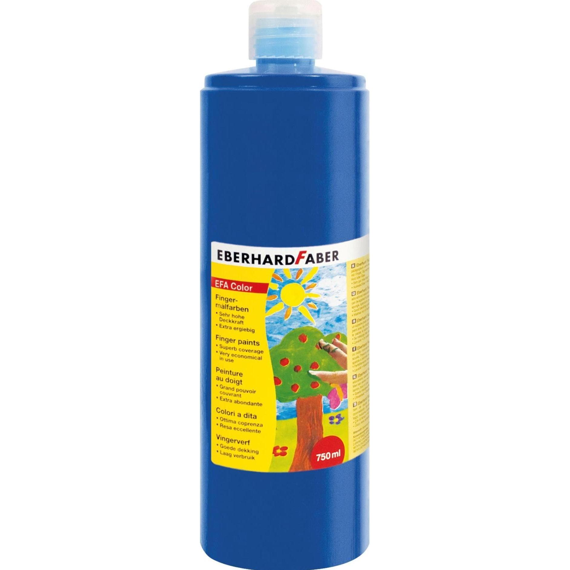 EberhardFaber, Künstlerfarbe + Bastelfarbe, Fingerfarbe (Kobalt Blau, 750 ml)