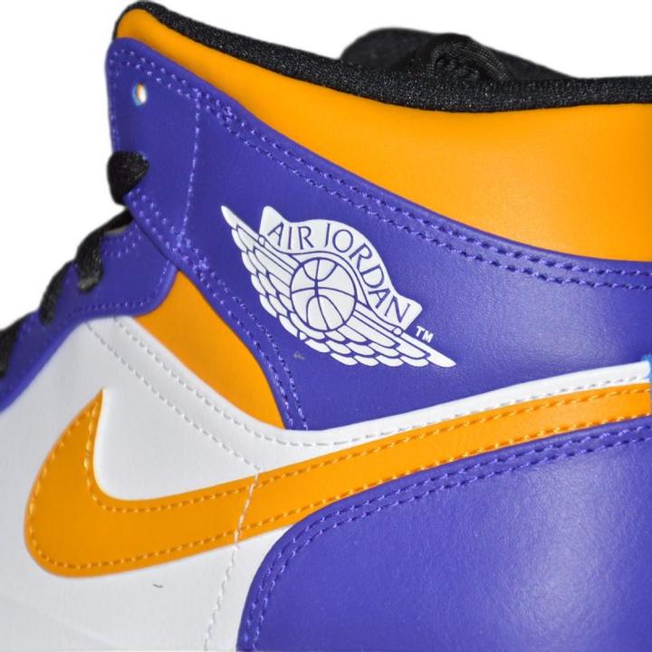 Actual product image Air Jordan 1 MID Sneakers Los Angeles Lakers LA - DQ8426-517 (40)