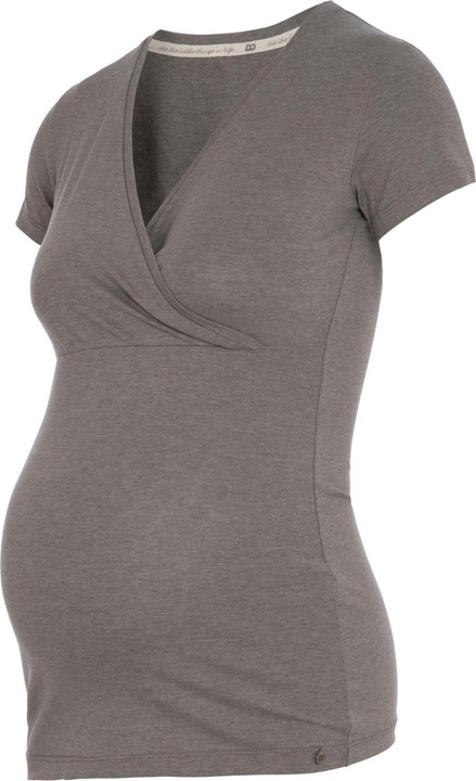 Actual product image False Babys Only maternity shirt Glow with nursing function, hazel brown