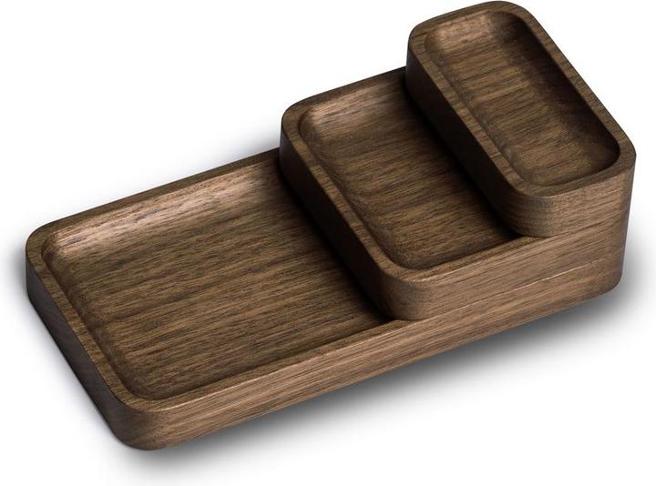 Immagine prodotto Oakywood Mini vassoio portaoggetti e organizzatore da scrivania compatto in legno per accessori