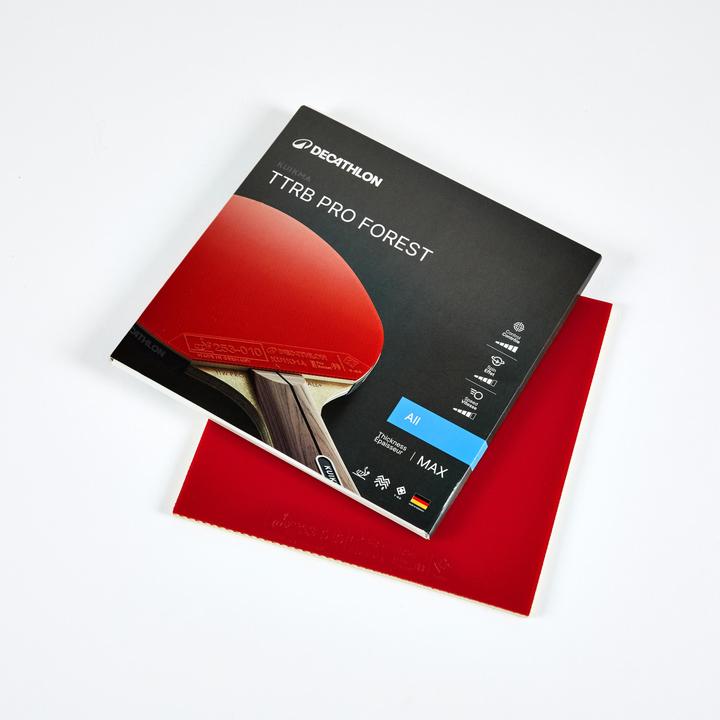 Actual product image Kuikma Table Tennis ITTF Rubber TTRB Pro Forest - Red (2.50 mm)