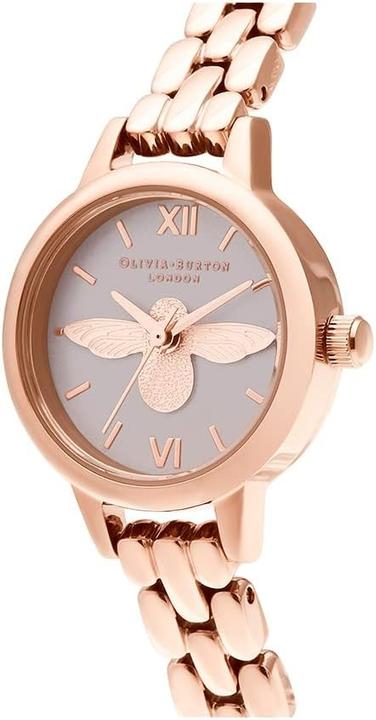 Olivia Burton Analoog kwartshorloge met rosegoudkleurige roestvrijstalen armband voor dames OB16MC53 (Analogue wristwatch, 23 mm)