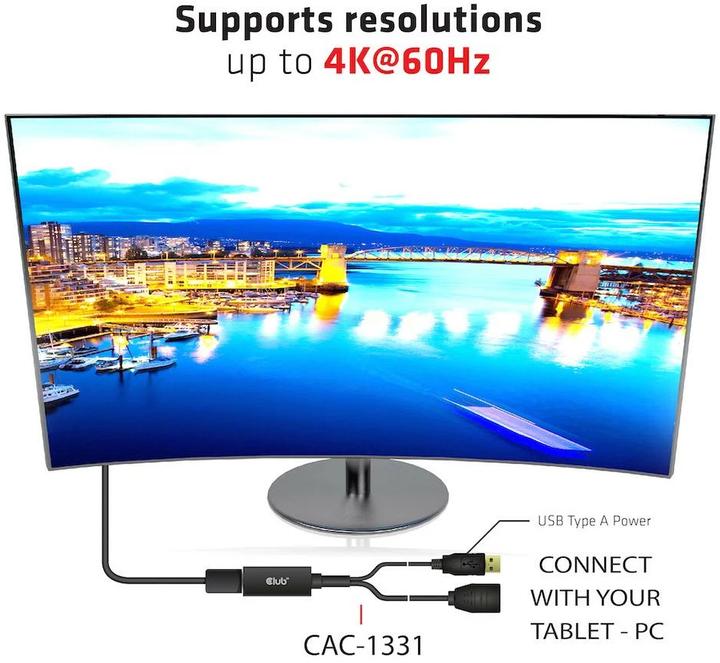 Actual product image Club 3D CAC-1331 (0.25 m, HDMI, DisplayPort)