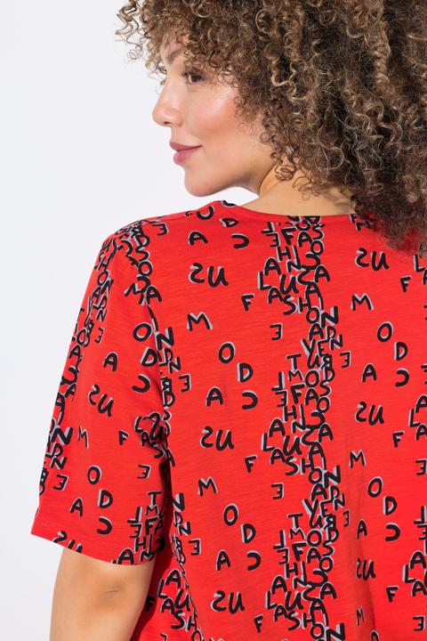 Produktbild Ulla Popken T-Shirt, Buchstaben, A-Linie, V-Ausschnitt, Halbarm (62)