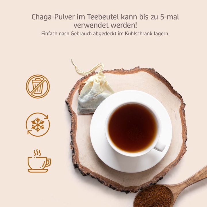 Immagine prodotto Effective Nature Polvere di funghi chaga biologici da raccolta selvatica (1 Pezzo/i, Polvere, 100 g)