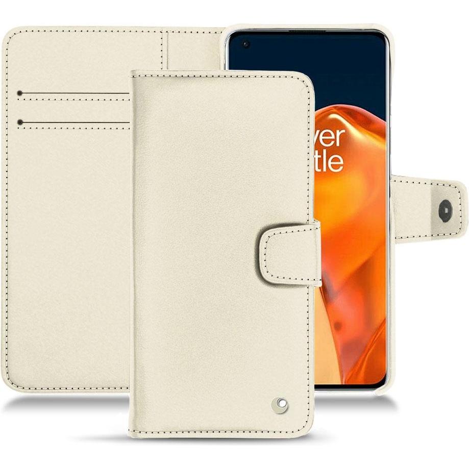 Noreve Lederschutzhülle Wallet (OnePlus 9 Pro), Smartphone Hülle, Weiss