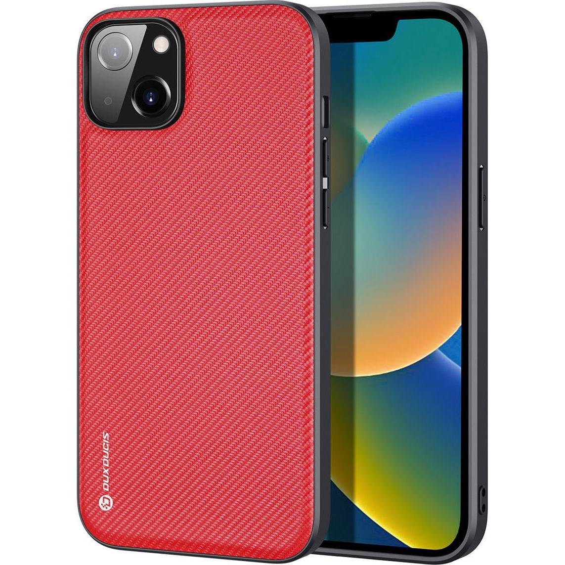 Dux Ducis Fino Series Hardcase Hülle (Apple iPhone 14 Plus), Smartphone Hülle, Rot