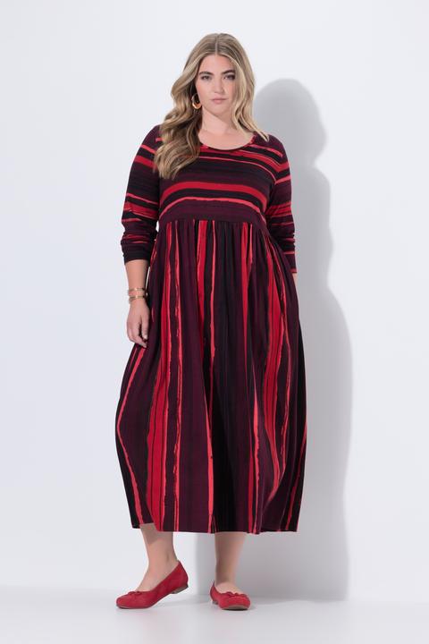 Produktbild Ulla Popken Maxikleid, Batikdruck, A-Linie, Rundhals, Langarm (68)