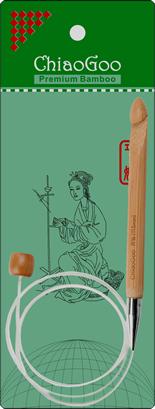 Image du produit ChiaoGoo Crochet tunisien Bamboo (flexible/avec corde)