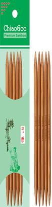 Actual product image ChiaoGoo Double point needle sock set Bamboo Patina / 5 pieces