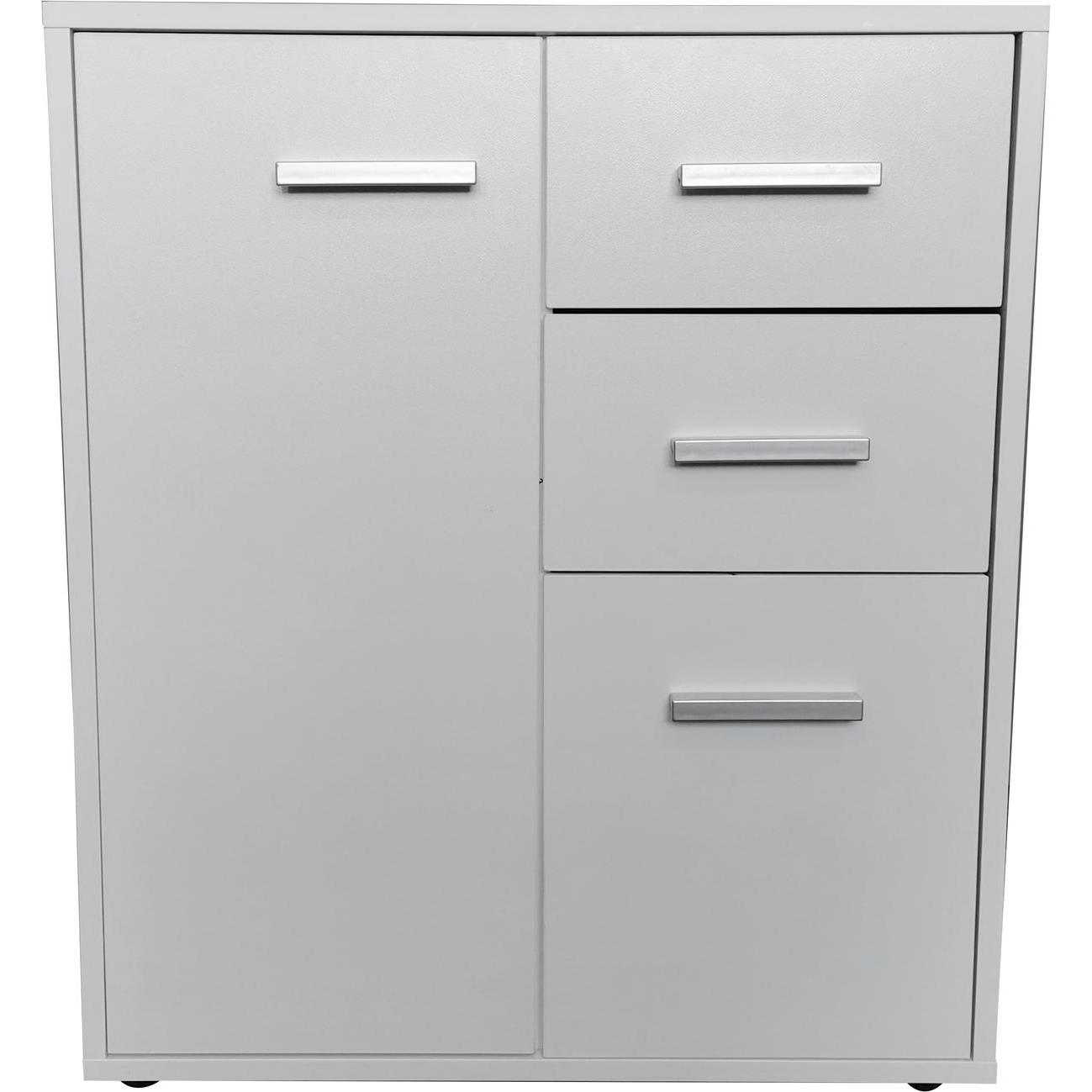 HTI-Living, Kommode + Sideboard, Kommode mit 2 Schubladen Nina Weiss (60 x 70 x 30 cm)