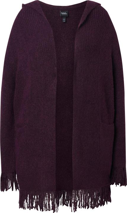 Produktbild Ulla Popken Strickjacke, Fransen, Kapuze, ohne Verschluss, Langarm (46, 48)