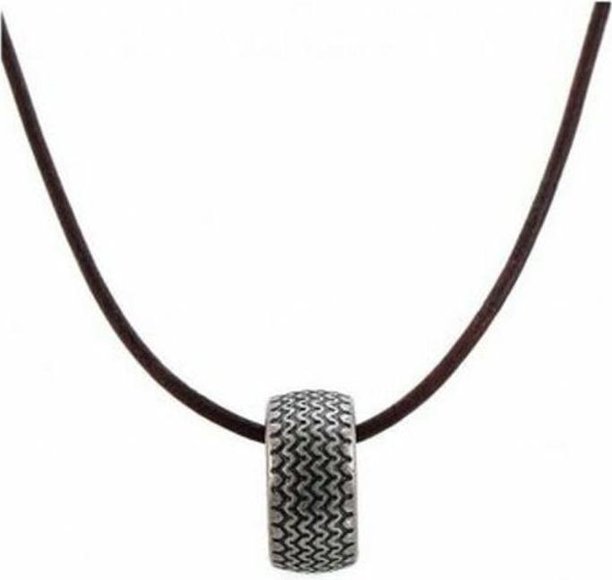 Image du produit Police Collier de bagues (Acier inoxydable, Cuir)