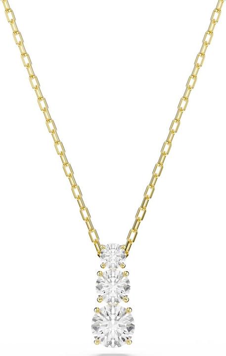 Immagine prodotto Swarovski Stilla Attract Halskette Rundschliff Weiss Goldlegierungsschicht (Metallo Swarovski, 38 - 45 cm)