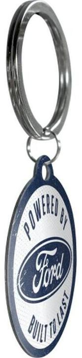 Actual product image Nostalgic-Art Merchandising Nostalgic Art key ring Ford Ø 4 cm, blue/white, motif: logo