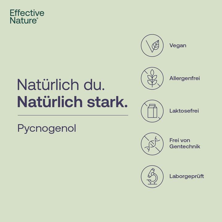 Actual product image Effective Nature Pycnogenol - Pinienrindenextrakt (60 pcs., Capsules)