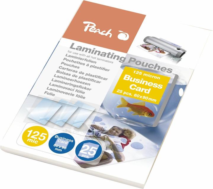 Produktbild Peach Laminierfolie Visitenkarten (Spezial, 25 Stk., 125 µm)