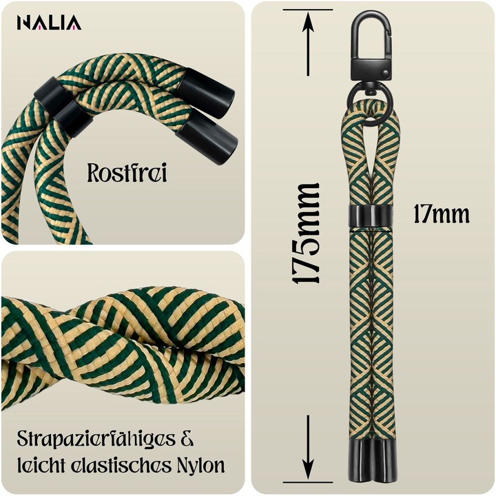 Produktbild Nalia Wristy Lanyard Handykette – Universal Trageband für Smartphones – Verstellbar, Soft & Elastisch
