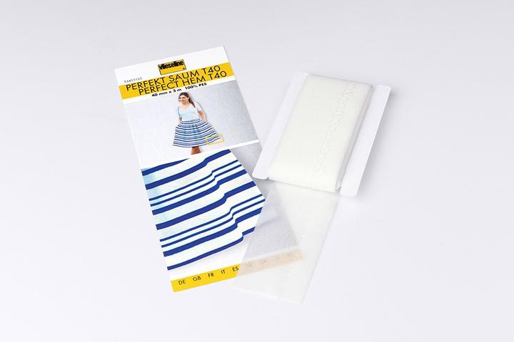 Kleiber Vello per orlo, 38 mm x 3 m, bianco