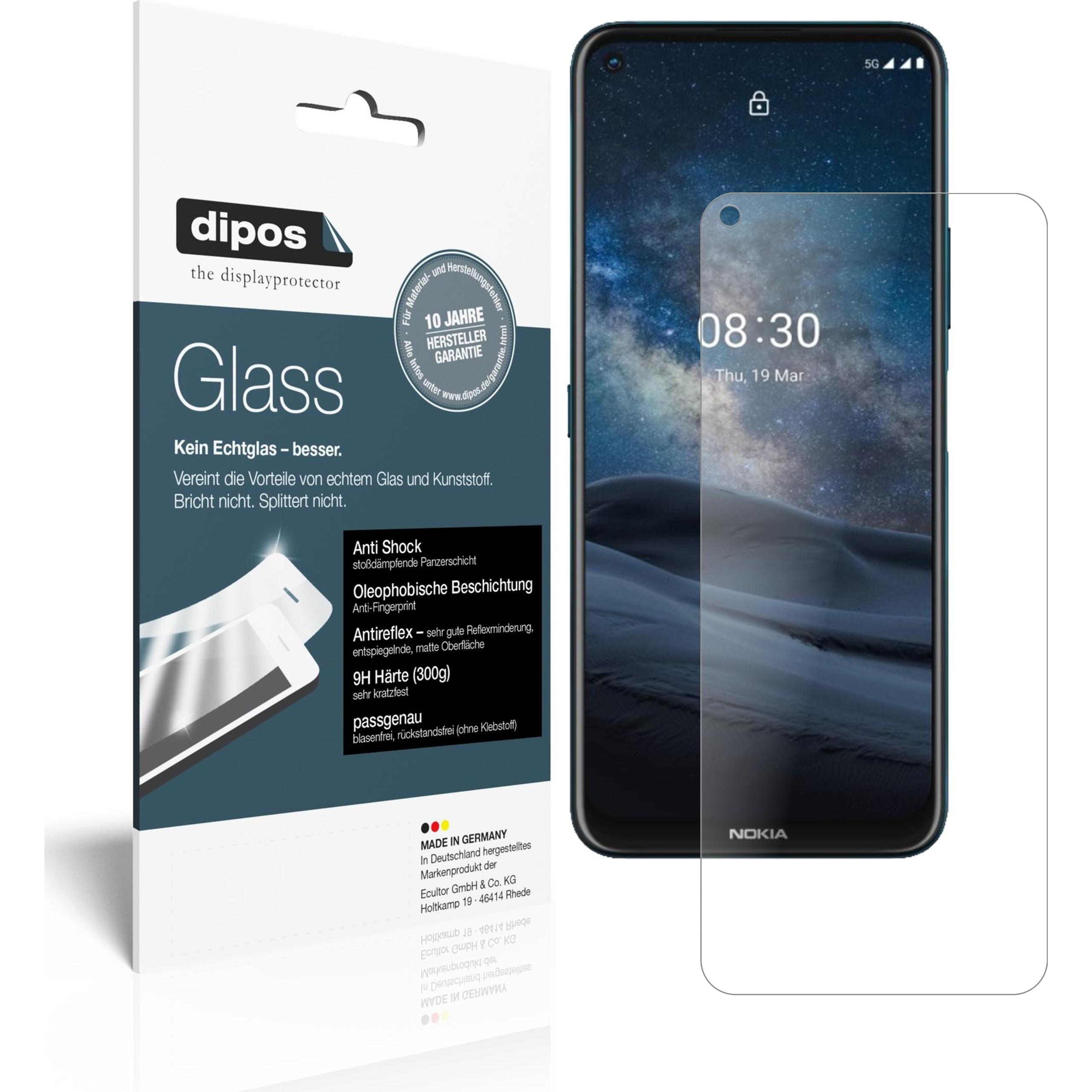 Dipos Displayschutz Anti-Shock (2 Stück, Nokia 8.3), Smartphone Schutzfolie, Transparent