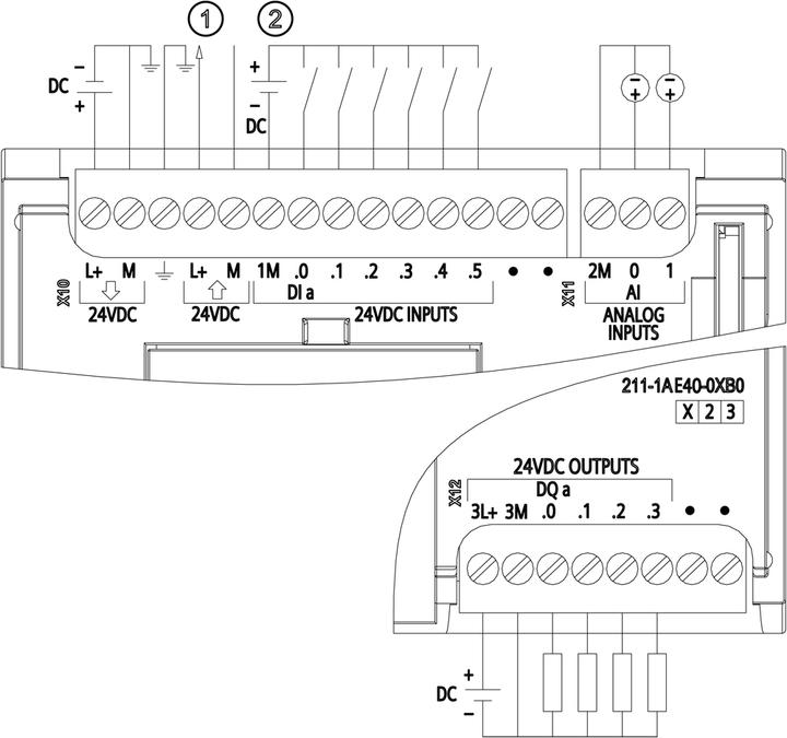 Produktbild Siemens SIMATIC S7-1200 CPU 1211C, DC/DC/DC