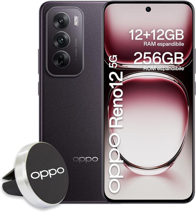 Produktbild OPPO Reno12 5G (256 GB, Black Brown, 6.70", Dual SIM, 5G)