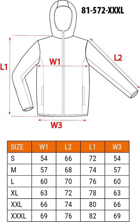 Nährwerte und Zutaten Topex 3 in 1 Premium Fleece-, Wind- und Regenjacke, Wasserdichtigkeit 10000 XXXL (3XL)