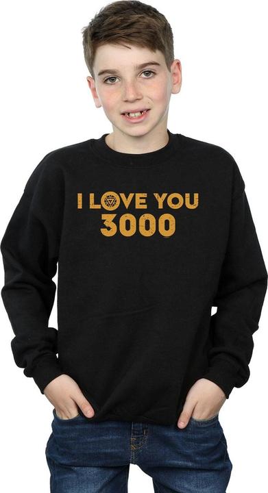 Actual product image Boys Avengers Endgame I Love You 3000 Arc Reactor Sweatshirt (152, 158)