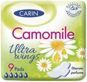 Actual product image GoForm Carin - Antiseptic Ultra Wings ultra-thin pads with wings Camomile 9pcs (9 x)