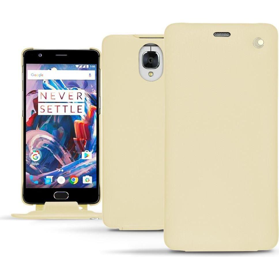 Thumbnail - Noreve Lederschutzhülle vertikal (OnePlus 3), Smartphone Hülle, Beige