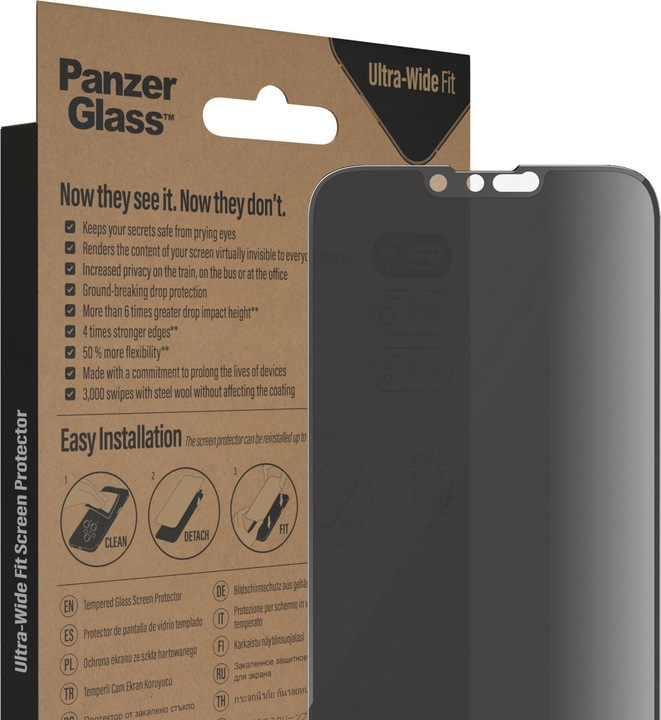 Actual product image PanzerGlass Ultra-Wide Fit (1 Piece, Apple iPhone 13 Pro Max, Apple iPhone 14 Plus)
