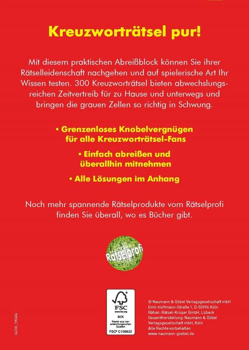 Produktbild Der dicke Kreuzworträtsel-Block Band 30 (Deutsch, 2019)