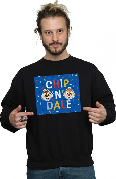 Actual product image Disney Mens Chip N Dale Blue Frame Sweatshirt (5XL)