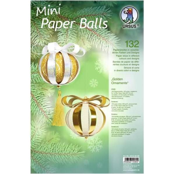 Thumbnail - Ursus Bastelset Mini Paper Balls Golden Ornaments