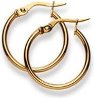 Image du produit Natsumi Schmuck Créoles en or jaune 9K/375 Ø 17mm Rondes (375/9 K Or jaune)