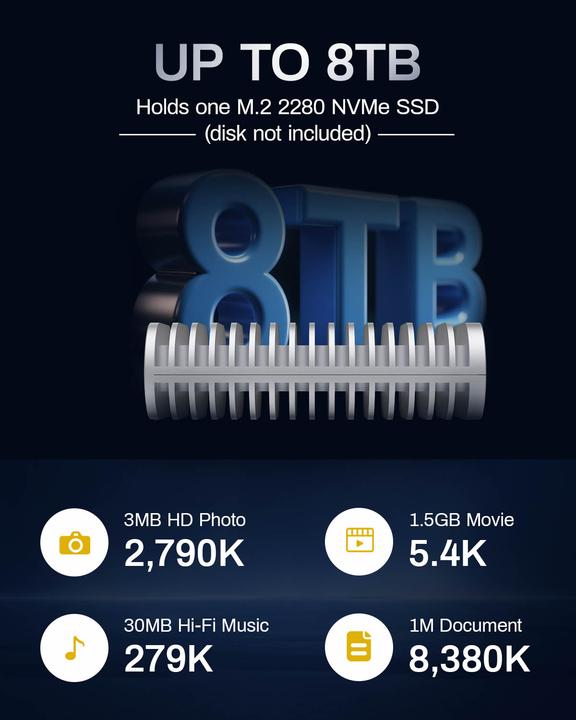 Produktbild Terramaster 01bay DAS D1 SSD Plus (M.2)