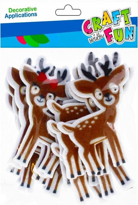 Produktbild Craft with Fun Selbstklebende Filzdeko Hirsch, 12 Stk