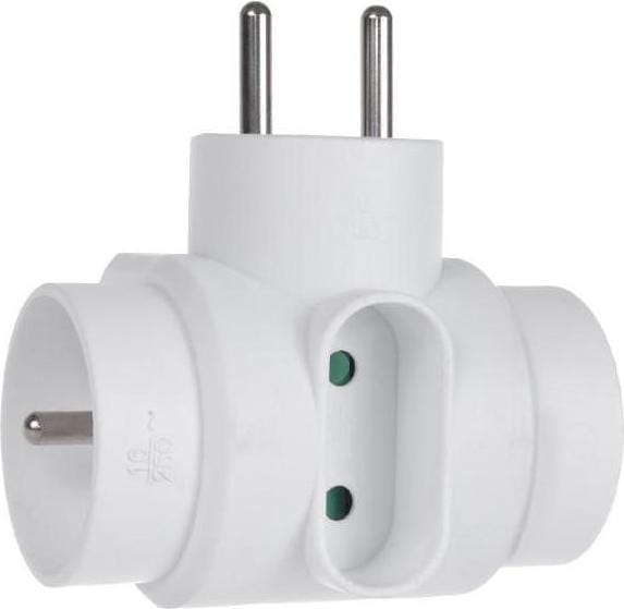 Productafbeelding Maclean MCE213 - 2x16A drievoudige wandcontactdoos met randaarde, 1x6A (3 x)