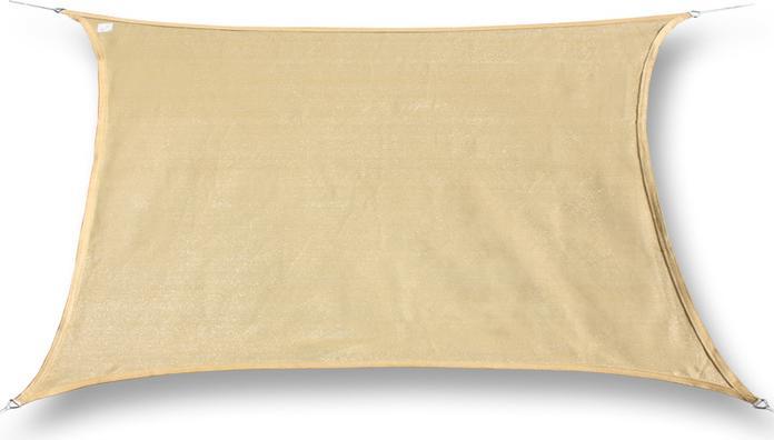 Actual product image Swisshandel24 Sun sail waterproof rectangle 2x5m, sand (2 x 5 m)