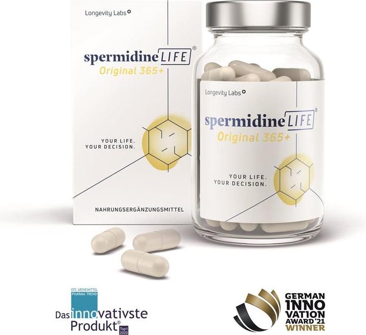 Produktbild SpermidineLife Original 365+ Kaps (60 Stück, Kapseln, 147 g)