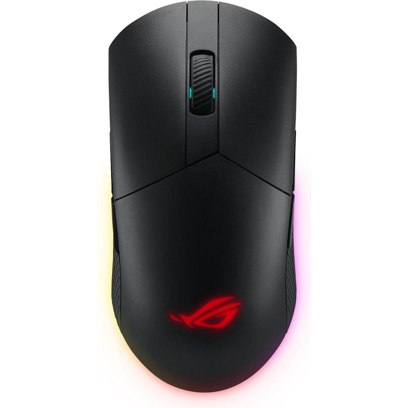 ASUS ROG Pugio II (Kabelgebunden, Kabellos), Maus, Schwarz