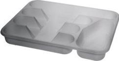 Image du produit Plast team Range-couverts, 5 compartiments, argenté