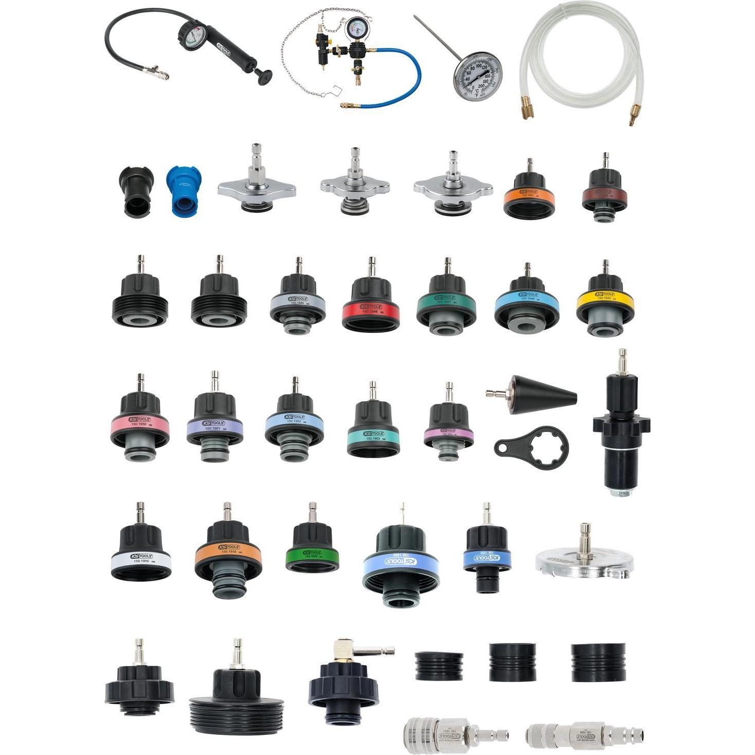 KS Tools, Utensili autofficina, 150.2300 MASTER Kühlsystem-Diagnose-Service-Satz, 40-tlg