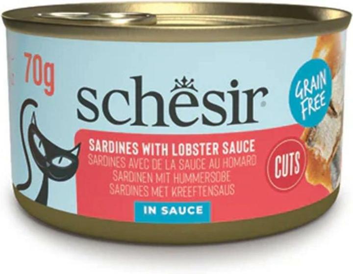 Schesir Nassfutter Sardinenfilets in Hummersauce 70 g (Adult, 1 Stk., 70 g)